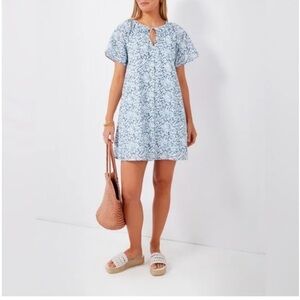 Hyacinth House Blue Floral Davis Dress small